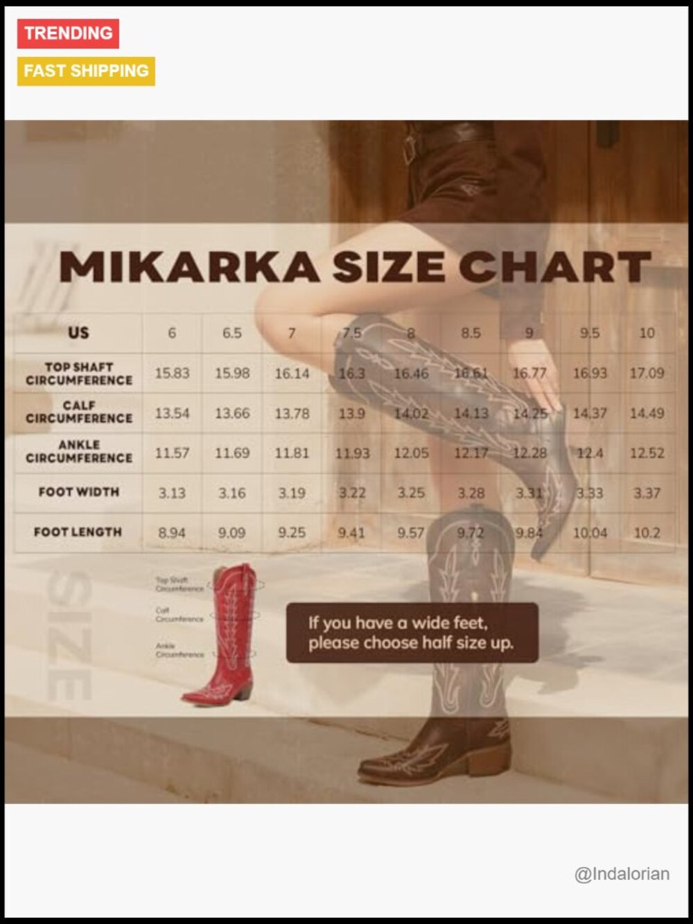 Vintage Cowboy Boots - Pointed Toe Chunky Heel Faux Leather & Suede Knee High - Picture 6 of 7
